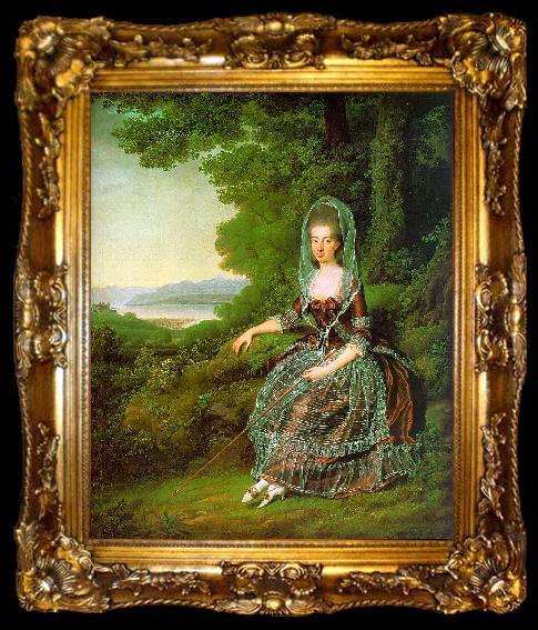 framed  Jens Juel Madame de Pragins, ta009-2
